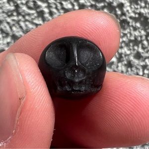 Jack Skellington Mini Black Obsidian Head Crystals